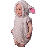 COORALLY Toddler Baby Boy Girl Animal Costume Cute Sheep Costume Fleece Hooded Vest Halloween Christmas Cosplay Outfit
