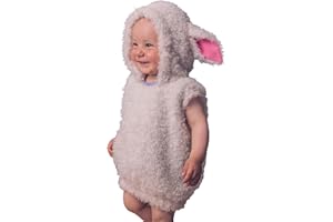 FEIBEL Kids Sheep Costume Boys Girls Furry Hooded Vest Cute Animal Costume Little Lamb Christmas Outfits