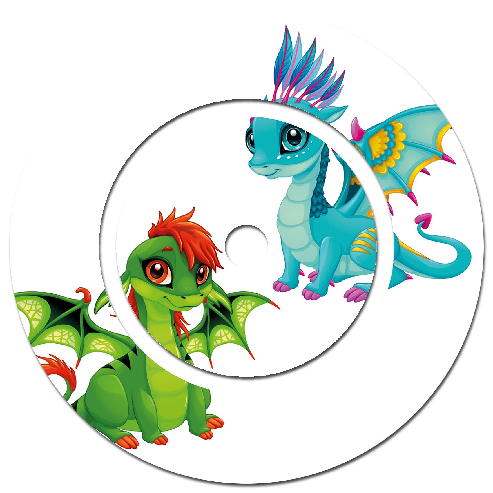 yabaduu Protective Film for Tonie Charging Station Design Sticker Cover Child-Friendly Perfect Fit Self-Adhesive Film Accessories for Children Toys Y046 (No. 37 Dragon Charging Station Film) โ image 1