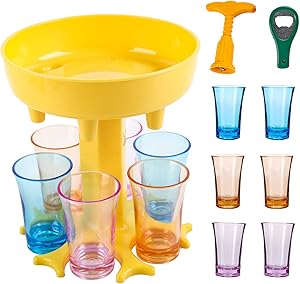 6 Shot Glass Dispenser and Holder, Shot Buddy Dispenser, Alcohol Drink Beverage Dispenser for Party, Wine Liquid Pour Dispenser