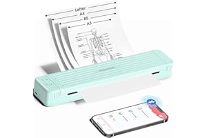PokeLabel Mobile Portable Wireless Printer, P831 Portable Thermal Transfer Printer, Bluetooth & Inkless, 300DPI, US Letter/A4/A5/B5 Plain Paper Compatibility, Ideal for Business Travel