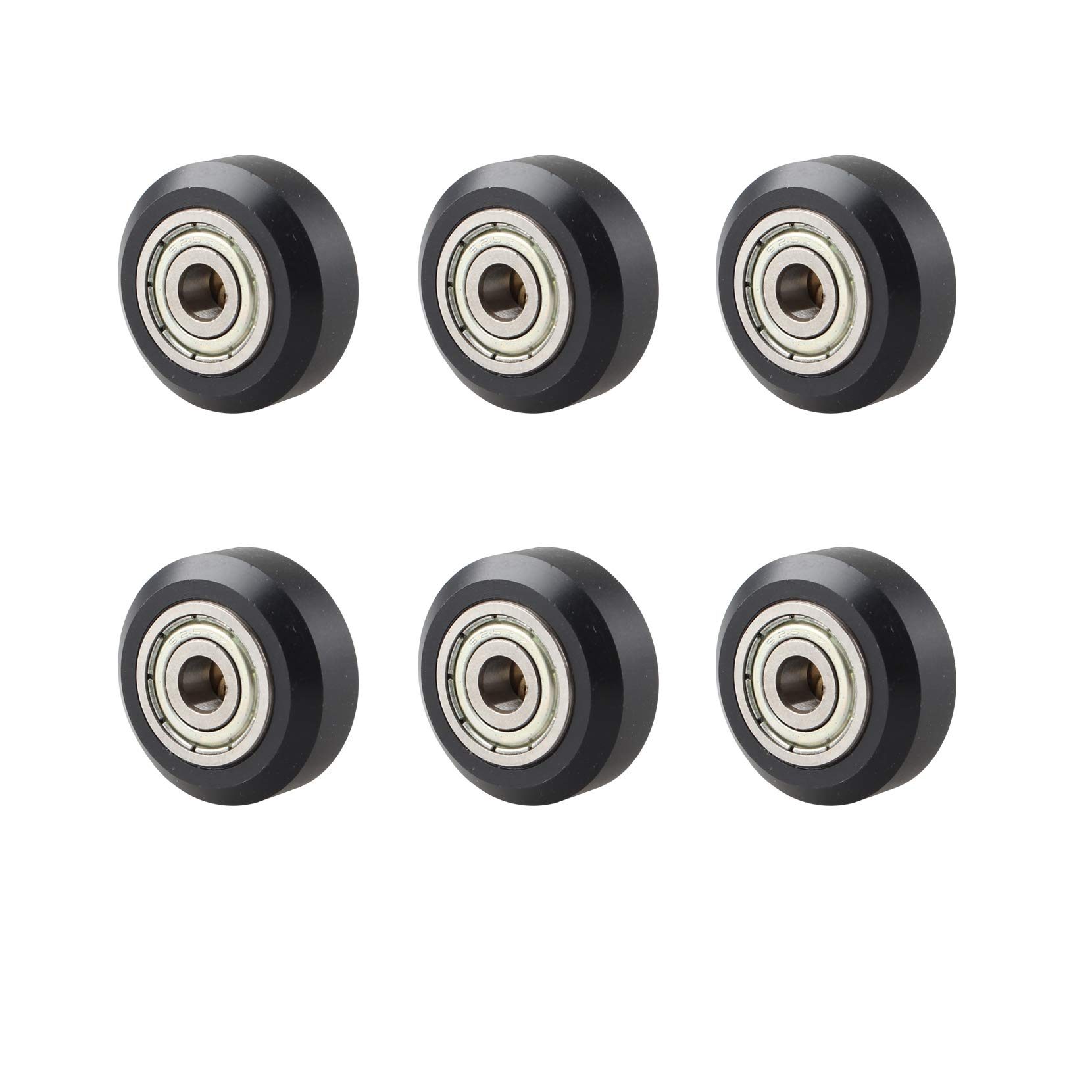 Jopto 6Pcs 3D Printer Accessory Direct Store V-slots POM Models Plastic Pulley, V Groove Ball Bearings Pulley Passive Round Wheels Roller 625Z Compatible with Ender 3 CR-10 CR-10S