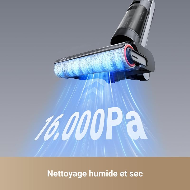 H12 Pro Ultra Aspirateur Laveur, Aspiration 16 000Pa, Lavage 60 °C