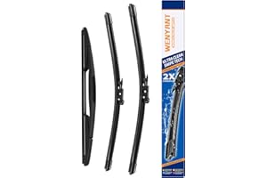 Wenyant 20"/20"/12" Windshield Wipers Compatible with Ford Escape 2008 2009 2010 2011 2012 Front and Rear Wiper Blades for My Car Original Equipment Automotive Replacement (Set of 3)