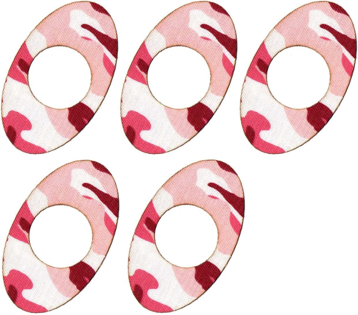 5 Oval Tapes Sticker for Freestyle Libre Sensor (camo pink)