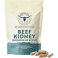Higher Healths Grass Fed Beef Kidney Capsules 180 Capsules - Immune Maker - 100% Canadian Sourced & Made Beef Organ Supplemen