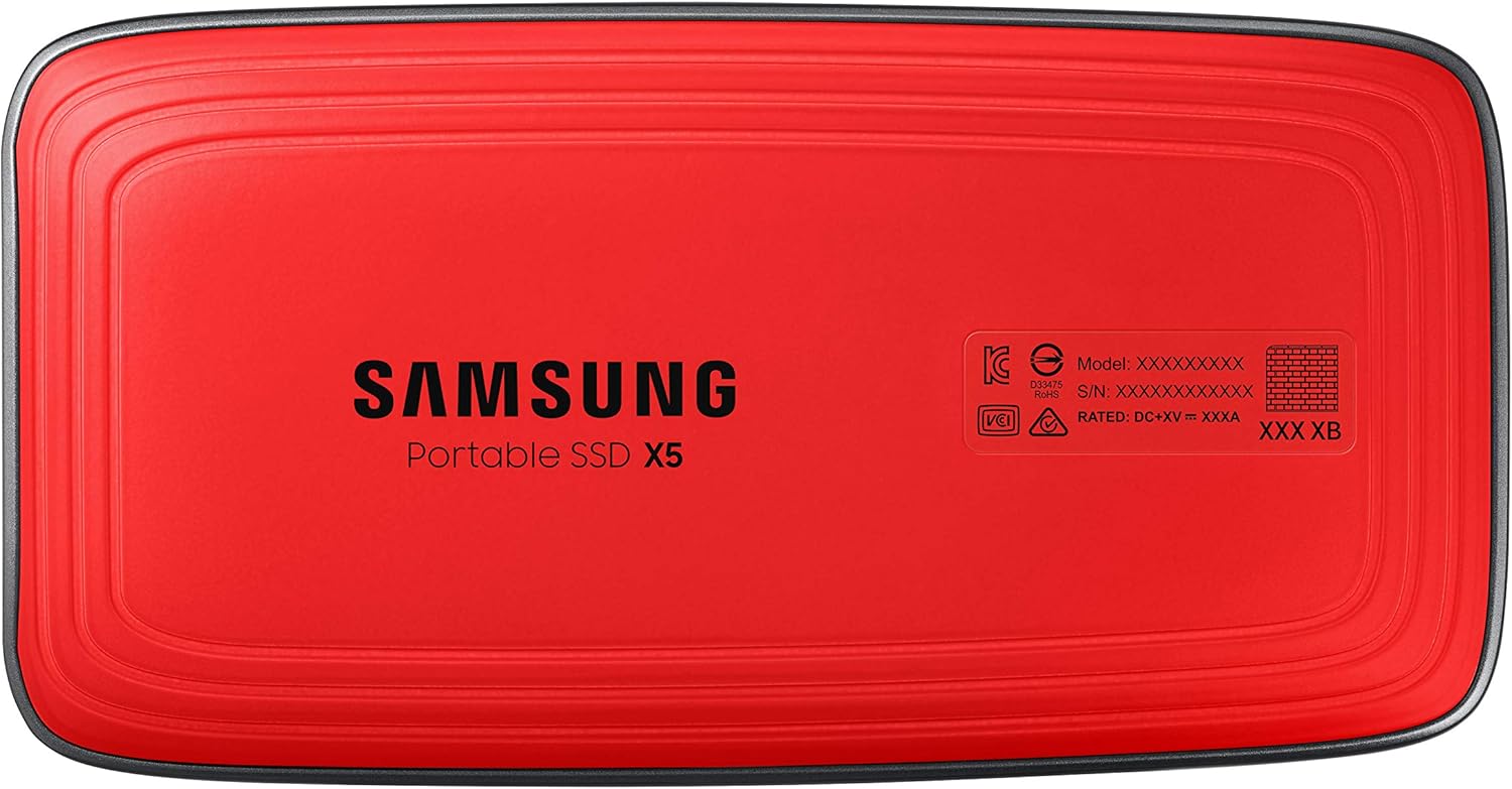 SAMSUNG SSD X5 RED 2TB NVME PORTABLE SSD MU-PB2T0B 2800MB/s