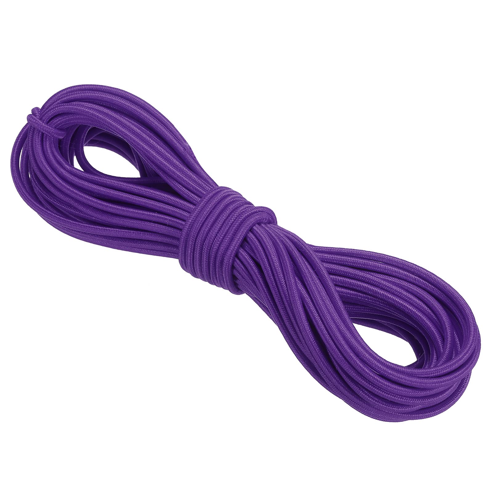 PATIKIL Bungee Cord Elastic Cord Heavy Stretch String Rope 3mm 11 Yards(10m) Dark Purple for Crafting DIY Sewing Hook Straps Camping Tie Down Strap