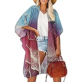 Women's Kimono Beach Cover up for Summer Bathing Suits Cardigans Casual Loose Swimwear