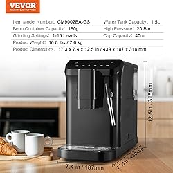 VEVOR Automatic Espresso Machine, 20 Bar Auto