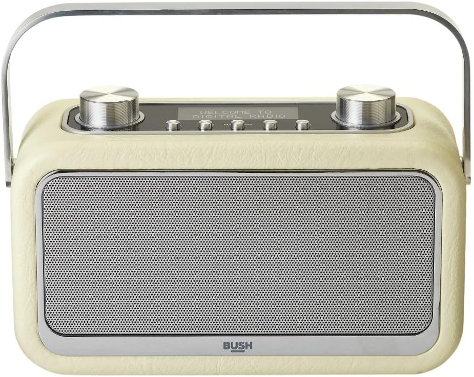 Bush Classic Leather Look Bluetooth DAB Radio Cream Amazon.co.uk