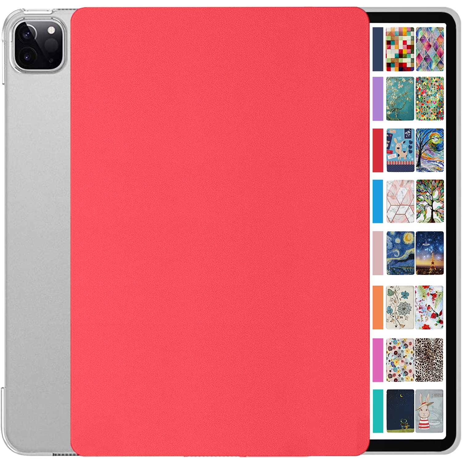 DuraSafe Cases for iPad Pro 12.9 6th 5th 4th Gen Case A2436 MHNF3B/A MHNG3B/A MNXR3B/A MNXT3B/A A2378 MHNF3B/A MHNG3B/A A2229 MY2H2B/A A2461 MHNH3B/A MHNJ3B/A MHNK3B/A MHNL3B/A A2764 - Red