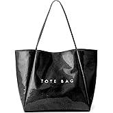 KALIDI PVC Tote Women Weekender Bag Large Shopper Handbag Oversize Shoulder Travel Purse