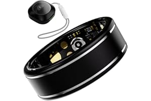 Anarow Activity Tracker Ring for Men – Smart Ring with Heart Rate, SpO2, Blood Pressure, Sleep Monitoring, Step & Calorie Counter, 5ATM Waterproof, No Subscription Fee (Black, 7)