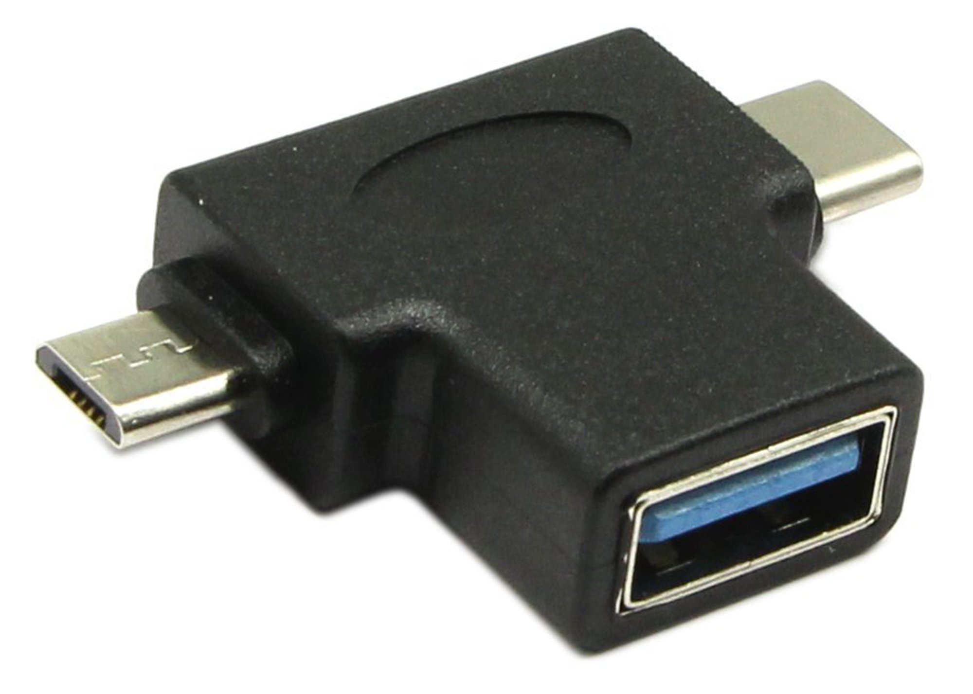 zdyCGTime USB3.0 to Type C + Micro USB Adapter,3 in 1 with Micro USB Type C Connector OTG Adapter,Compatible with USB 2.0/3.0/3.1 interface devices.(Black)