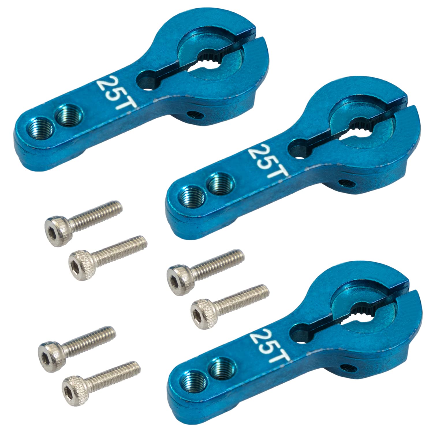 AZDelivery 3 x Aluminium 25T servo arm horn for HD servo MG995 MG996R MG946 RED | RC servo arm RC accessories for most RC model cars | Metal servo horn arm with screw replacement