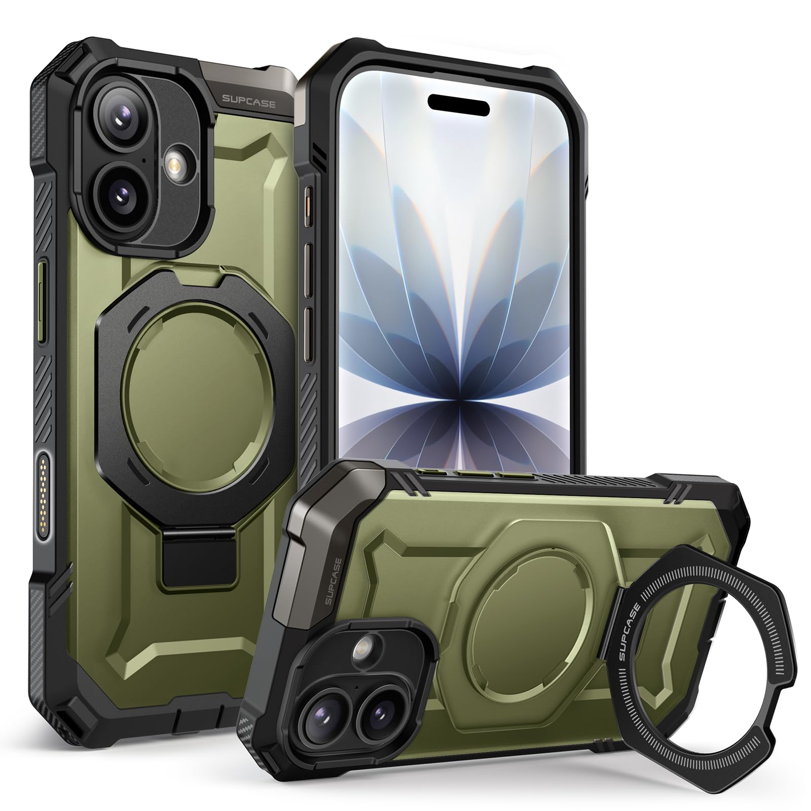 SUPCASE for iPhone 17 Case with Kickstand (Unicorn Beetle Grip), [Camera Control Cover] [Compatible with MagSafe] [Military-Grade Drop Protection] Heavy Duty Magnetic Phone Case, Guldan