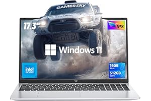 2025 Newest Laptop, 17.3 Inch Laptop Computer, FHD Screen Laptop with Intel N97 Processor(Up to 3.6GHz) 16GB RAM 512GB ROM Wi