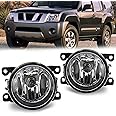 RAPOOSANS Driving Fog Lights Lamps Assembly Kit for Nissan Xterra Frontier Acura Honda Ford Suzuki 33900STKA11 4F9Z15200A Fog Light Replacement with Halogen Bulbs-1 Pair