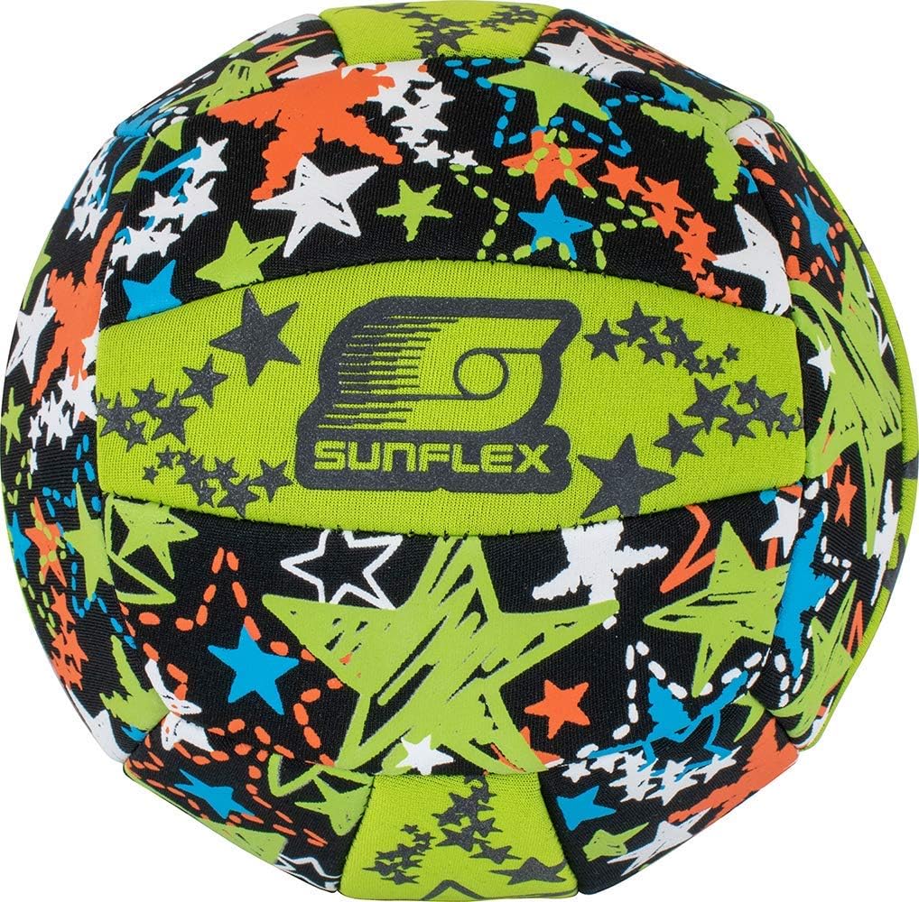 Sunflex Glow Beach Ball 3 - Glow in the Dark Soft Neoprene Water Toy Ball - Waterproof and UV Resistant Inflatable Floating Beach Ball - Outdoor Ball 5in Diameter