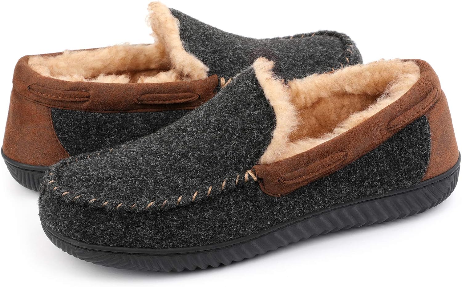  | RockDove Men's Hearthfire Memory Foam Moc Slipper | Slippers