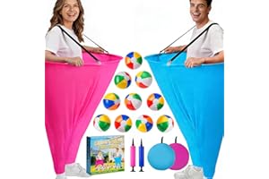 17 PCS Granny Pants Yard Game Easter Games Set, 2 Oversized Granny Pants Outdoor Games10 Bouncy Balls, 2 Air Pumps, Outdoor T