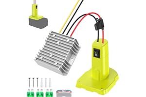TANHEYIN 18V to 12V Step Down Converter for Ryobi 18V Battery, 240W DC Voltage Regulator with Over-Discharge Protection, Power Converter Adapter with Switch for Power Wheel Battery Adapter, DIY RC Toy Cars