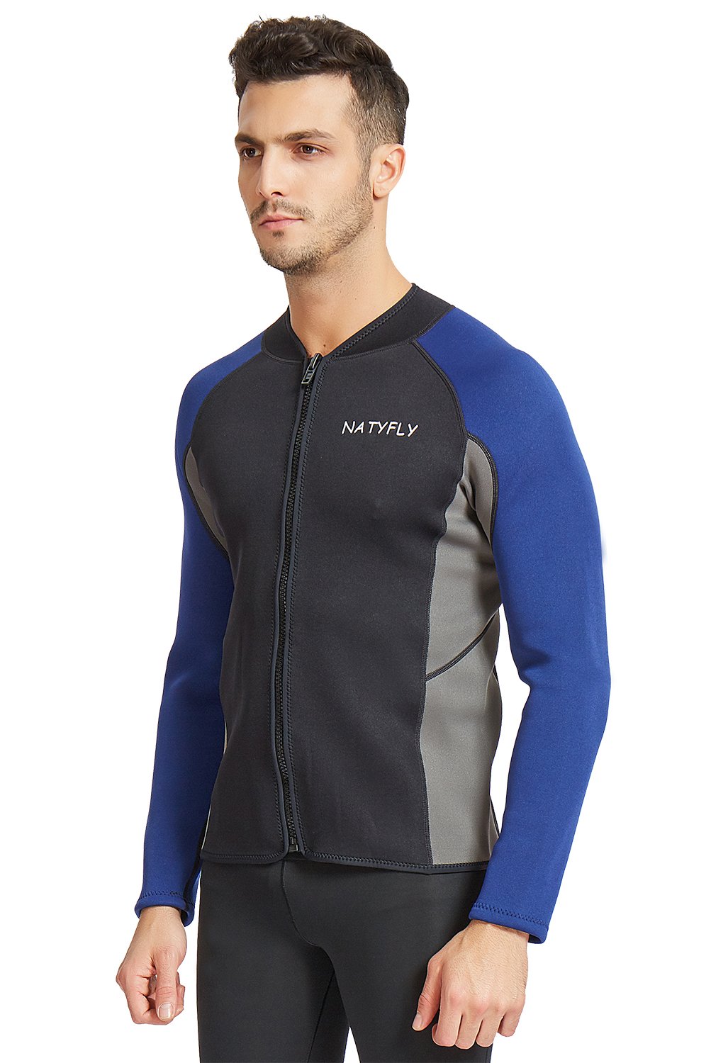 OUTYFUN Mens Wetsuit Jacket,2mm Neoprene Wetsuits Top for Men Long