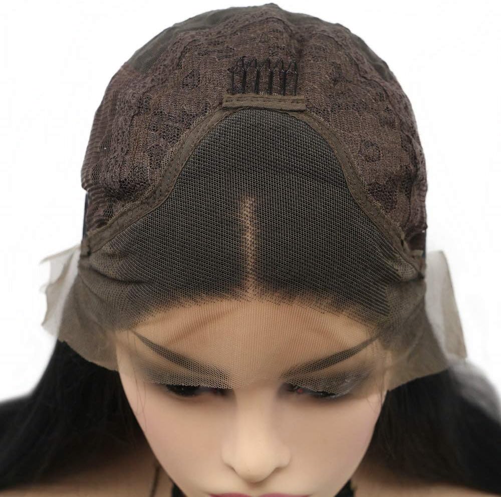 Drag Queen Dark Roots Ombre Brown Blonde Lace Front Wigs For Women Ladies Long Synthetic Hair Wavy Cosplay Wig - Image 4