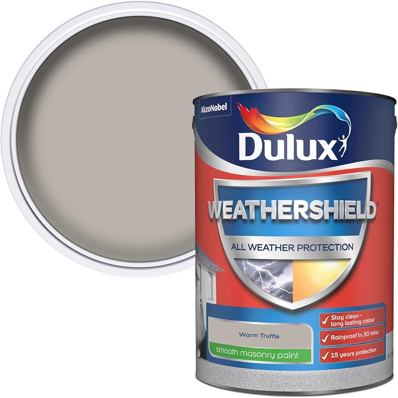Dulux Weathershield Smooth Masonry Paint Warm Truffle 5L