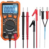 Proster TRMS Multimeter Autoranging NCV with Test Leads Alligator Clips | 6000 Counts TRMS Autoranging Multimeter NCV Measures V/A/R/C/freq/temp/diode/cont Backlit LCD + Flashlight