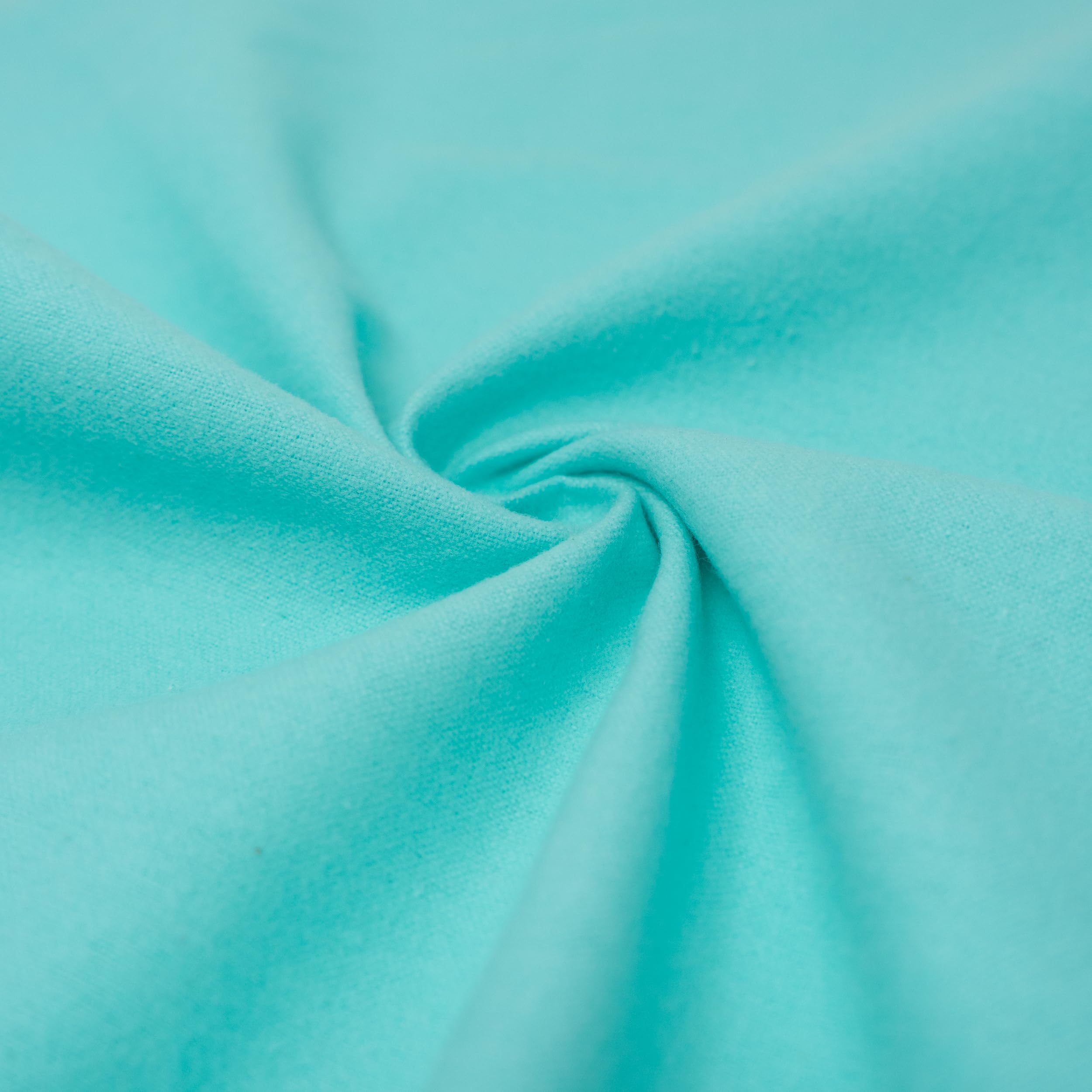 RTC Fabrics 42″/43″ 100% Cotton Flannel Solid Aqua Color Crafting Fabric by Bolt