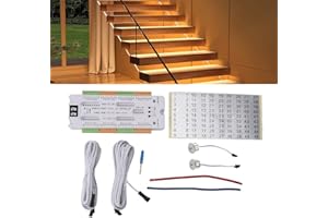 lvifloae MIntelligent Motion Sensor Stair Lights Indoor, Motion Sensor LED Stair Light Controller, Intelligent Automatic Casc