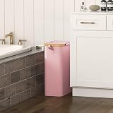 Lifewit 50L Slim Laundry Basket with Lid Pink Narrow Folding 4 Rods view 2
