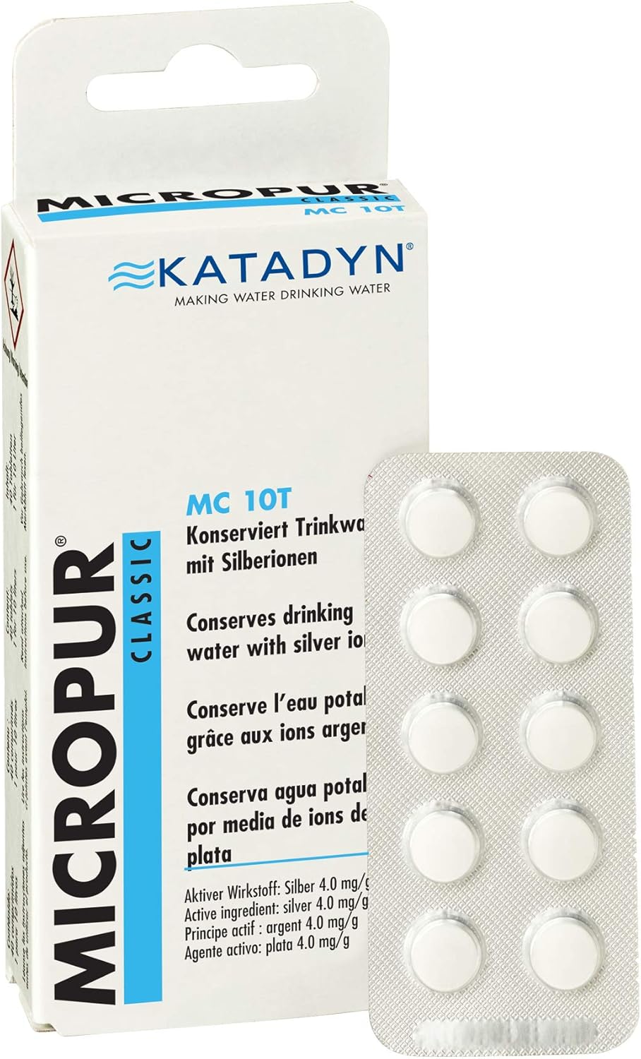 KATADYN purificación de Agua Micropur 10t, Blanco, 50.201: Amazon ...