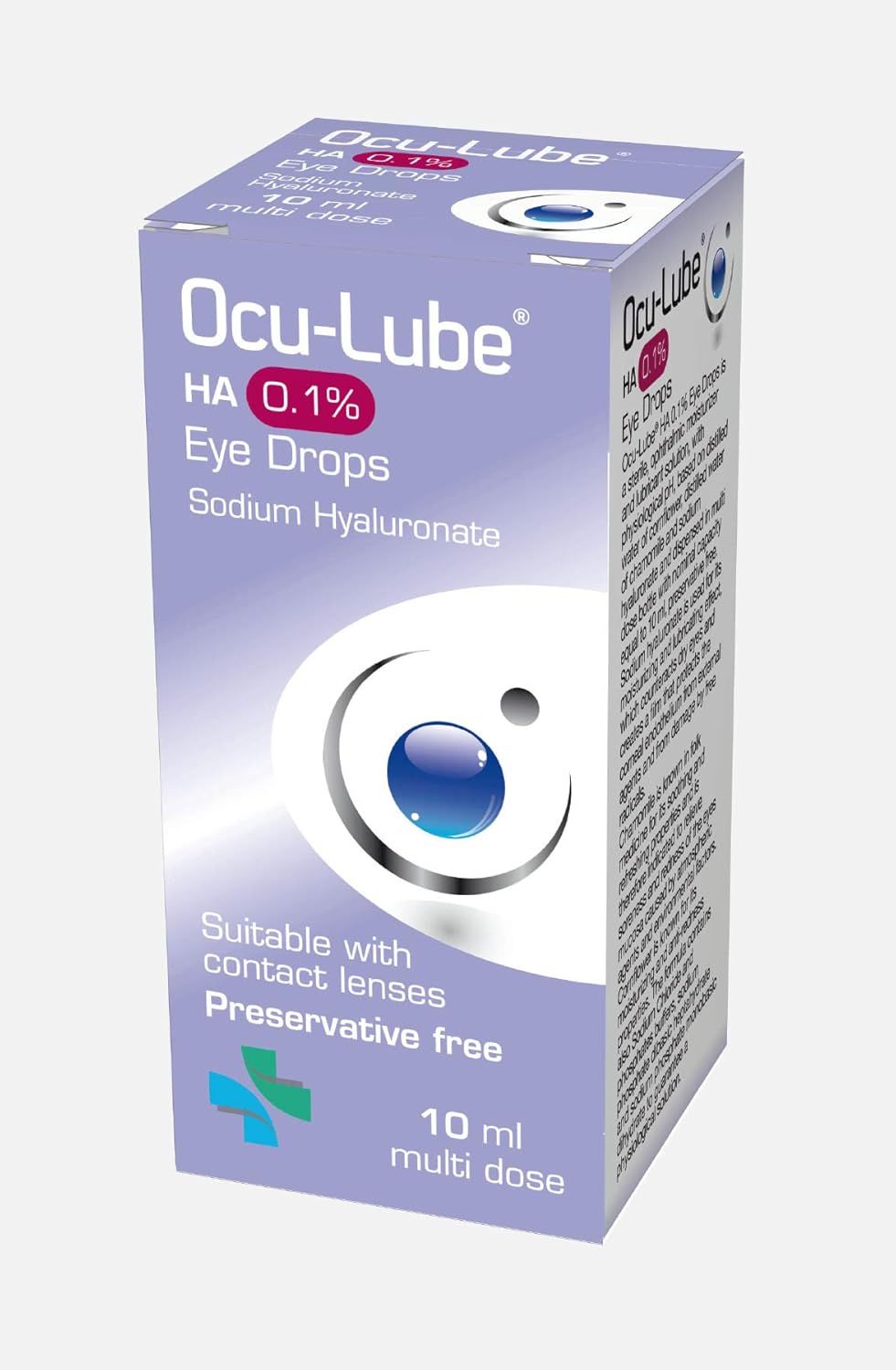 OcuLube HA 0.1 Eye Drops Sterile Sodium Hyaluronate Preservative Free