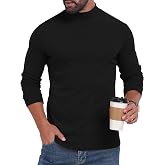 Sailwind Mens Mock Turtleneck Shirt Cotton Thermal Undershirt Pullover | Long Sleeve Shirt Basic Lightweight Pullover