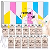 BB Facial Glow Foundation Serum Starter Kit Combined With Niacinamide and Peptides to Even Skin Tone Hydration Anti-Ageing Foundation Set, 12 Vials #1 Color