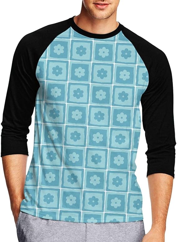 Amazon Co Jp Tシャツ 七分袖 メンズ 中袖 吸水速乾 シンプル 無地 おしゃれ 青 水色 四角枠 創意デザイン 男性tシャツ スタイリッシュ おもしろ カジュアル スポーツ 服 ファッション小物