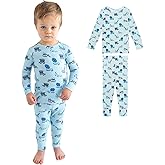 Posh Peanut Boys Pajamas - PJs for Kids Made of Soft Viscose from Bamboo, Long Sleeve Toddler PJs & Matching Boys Pajama Sets