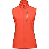 33,000ft Women's Lightweight Running Vest Outerwear with Pockets, Windproof Sleeveless Jacket for Golf Hiking Travel