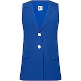 Anne Klein womens Linen 2 Button Notch Collar Vest