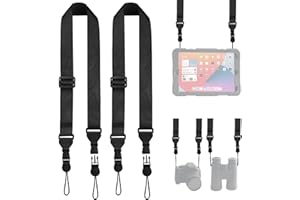 FIEIL 2 Pack Adjustable Shoulder Strap, Replacement Camera Neck Strap, Comfortable Nylon Neck Lanyard for iPad Strap Tablet Camera Laptop Binocular Crossbody Luggage Bag