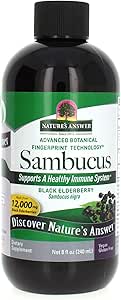 Nature's Answer Sambucus Dietary Supplement, Original for Daily Immune and Antioxidant Support | Made in The USA | Alcohol-Free, Gluten-Free &amp; Vegan 8oz