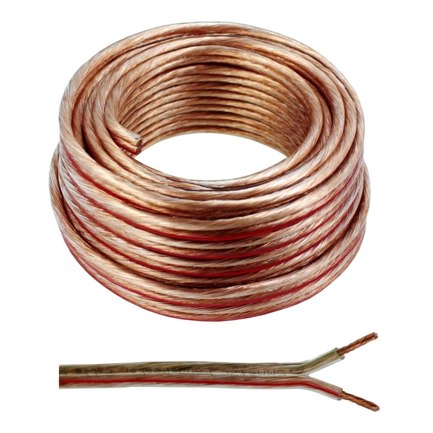 Speaker Cable 2 x 4.00 mm² 10 m Transparent CCA Audio Cable Box Cable — image 1