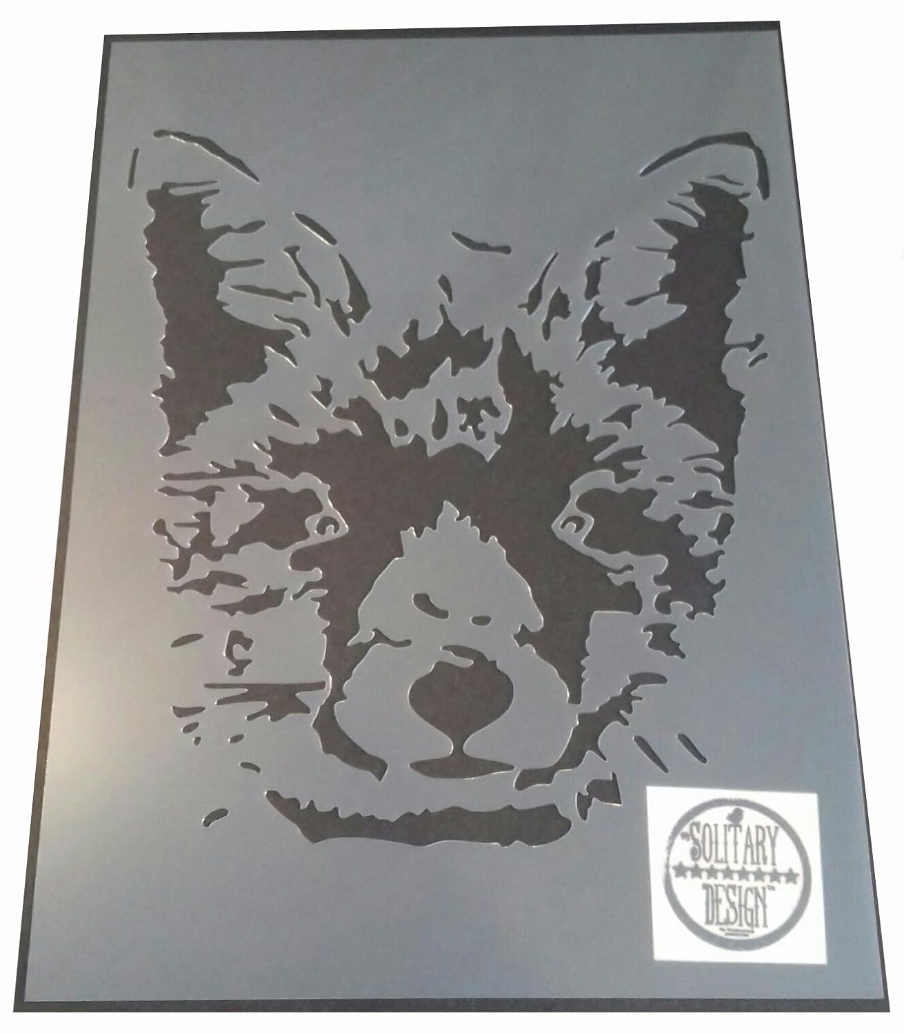 Country Fox Stencil Shabby Chic Rustic Mylar vintage A4 297x210mm wall art