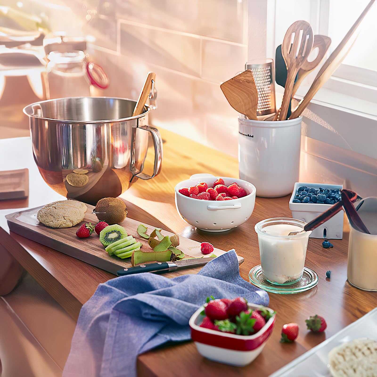 ステンレススチールミキサーアタッチメント すべてのKitchenaidミキサーボウルにフィット