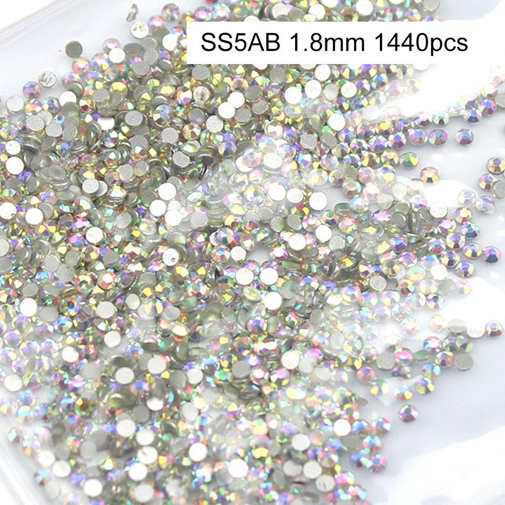 1440 PCS Nail Art Rhinestones Crystal Decorativo AB Flat Back