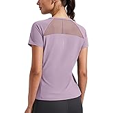 Pioneer Camp Women's Workout Tops Short Sleeve Athletic Shirts Moisture Wicking Quick Dry Mesh Back Yoga Tees for Running Gym