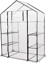 Taylor & Brown Walk In Greenhouse 4 Shelves PVC Cover 56x77 inches view 6